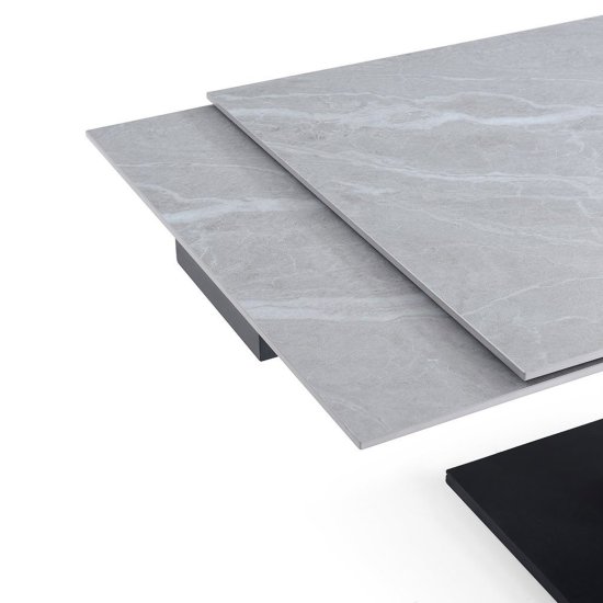Стол дизайнерский раздвижной с керамическим покрытием (арт 27204) Фото 6
