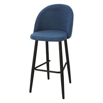Стул барный с мягким сидением с обивкой из велюра (арт 21484) - Фото 2