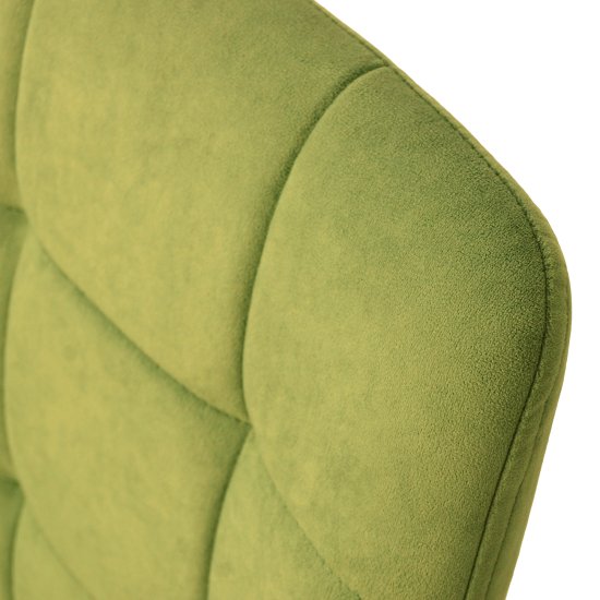 Стул на металлокаркасе зеленый из велюра (арт 18549) Фото 4