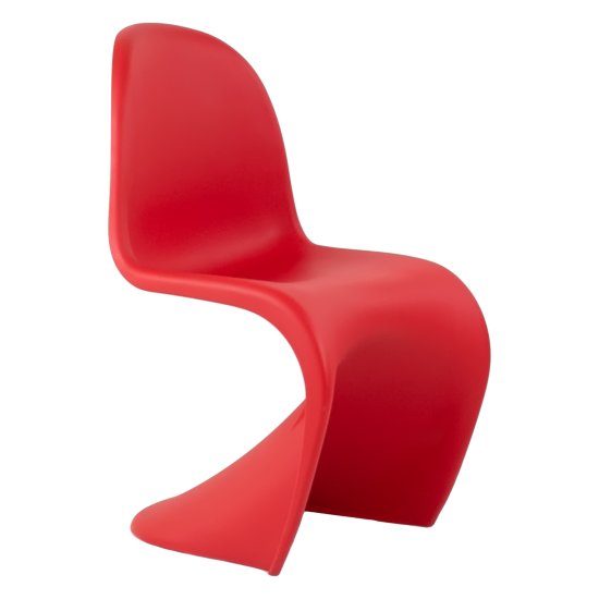 Стул для кухни интерьерный красный пластиковый (арт 29406) Фото 1