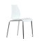 Стул ножки хром белый пластиковый (арт 6629)