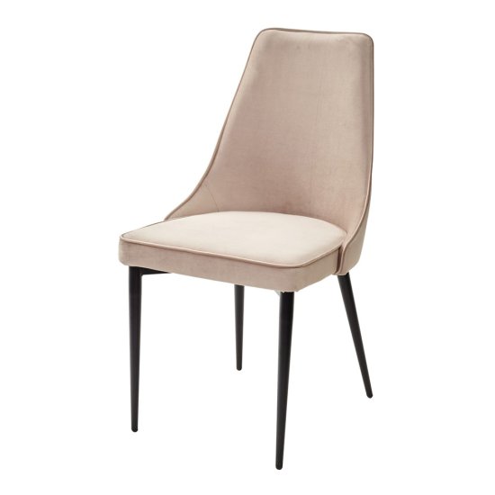 Стул обеденный мягкий бежевый велюровый (арт 11351) Фото 1
