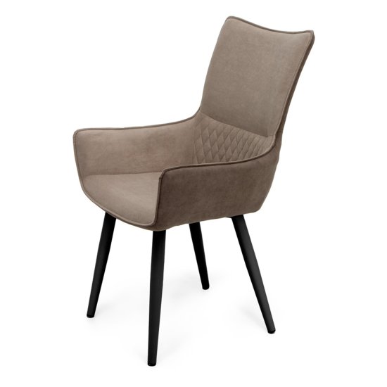 Стул-кресло металлический мягкий с подлокотниками (арт 30967) Фото 1