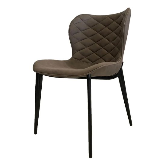 Стул на металлокаркасе с черными ножками мягкий (арт 26370) Фото 2