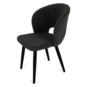 Стул на металлокаркасе мягкий коричневый с обивкой из велюра (арт 26906) - Фото 2