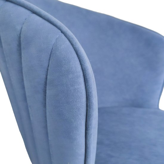 Стул на металлическом каркасе синий (арт 31753) Фото 4