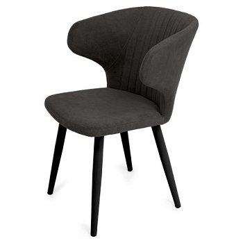 Стул кухонный коричневый из велюра (арт 25874) - Фото 2