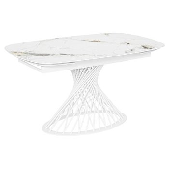 Стол обеденный полуовальный с керамической столешницей 140 см (арт 35185) - Фото 2