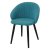 Стул металлический голубой с обивкой из велюра (арт 23315)