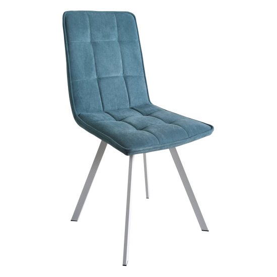 Стул для кухни на металлокаркасе голубой современный (арт 28815) Фото 1