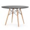 Обеденный стол дизайнерский круглый черный D-110 см eames (арт 7116)