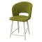 Полубарный стул на металлокаркасе зеленый из велюра (арт 26417)