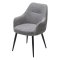 Стул с черными ножками с мягкой обивкой серый (арт 33896)
