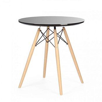 Стол обеденный дизайнерский круглый черный D-70 см eames (арт 7113) - Фото 2