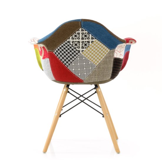 Полукресло дизайнерское мягкое с подлокотниками patchwork (арт 3843) Фото 4