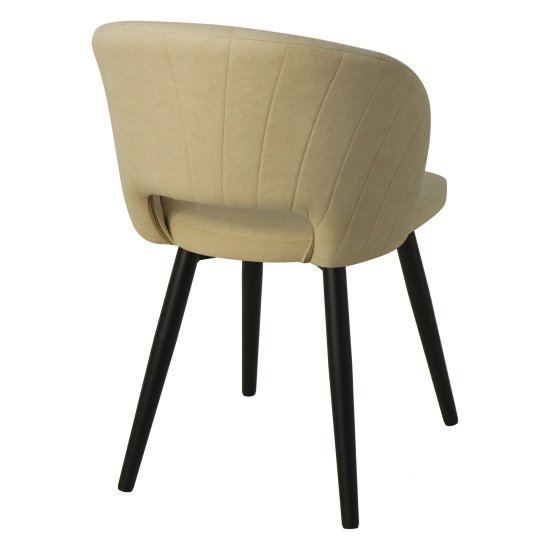 Стул мягкий бежевый из велюра (арт 26902) Фото 2