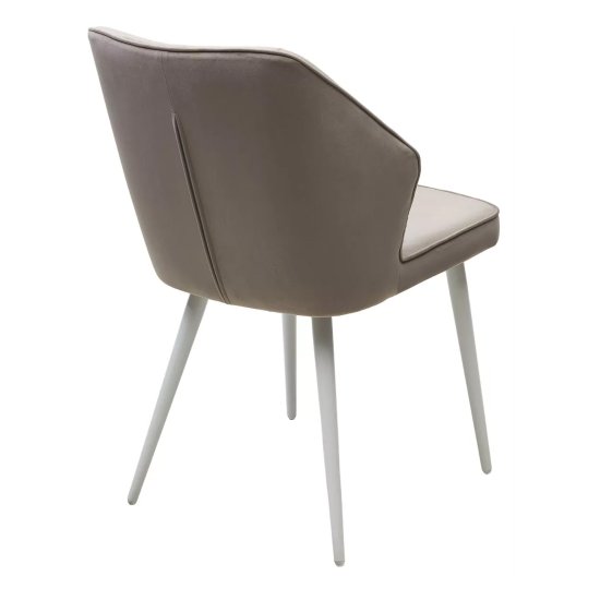 Стул мягкий бежевый из велюра (арт 33489) Фото 2