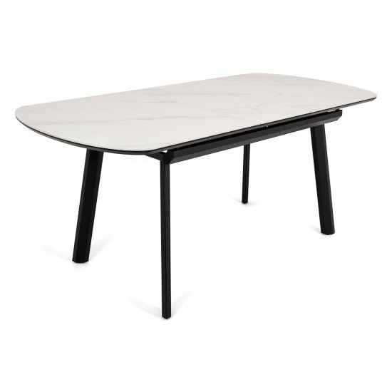 Стол керамический белый современный (арт 28784) Фото 3