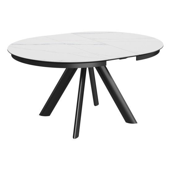 Стол кухонный раскладной круглый с керамическим покрытием (арт 32716) Фото 2