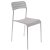 Стул на металлическом каркасе белый пластиковый (арт 6672)