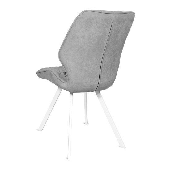 Стул на металлокаркасе мягкий серый современный (арт 15073) Фото 2