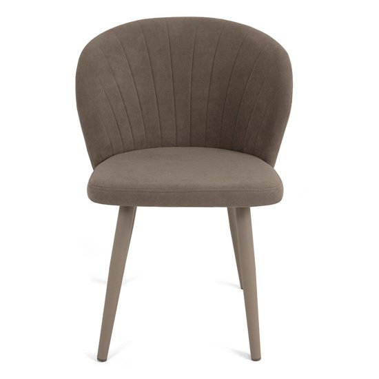 Стул мягкий слоновая кость из велюра (арт 22451) Фото 2