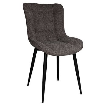 Стул с металлическими ножками ножки черные серый современный (арт 35521) - Фото 2