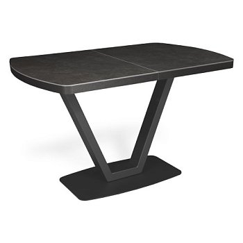 Обеденный стол керамический под мрамор на одной ножке 120 см (арт 32872) - Фото 2