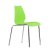 Стул на металлическом каркасе ножки хром зеленый пластиковый (арт 6631)