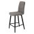 Стул полубарный на металлическом каркасе серый из велюра (арт 18842)