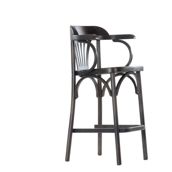 Стул полубарный с подлокотниками коричневый венский (арт 6327) Фото 1