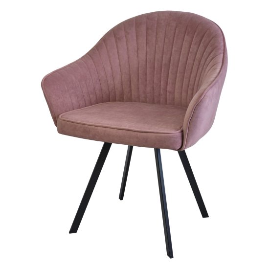 Полукресло на металлокаркасе розовое (арт 29541) Фото 3