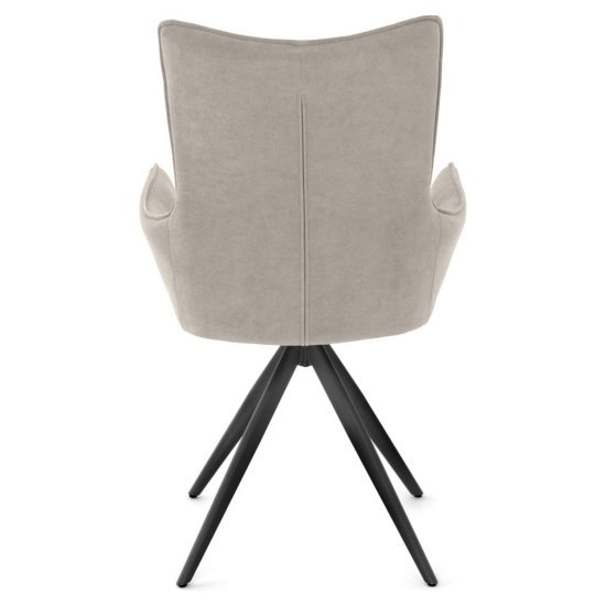 Стул дизайнерский мягкий слоновая кость из велюра (арт 35568) Фото 6