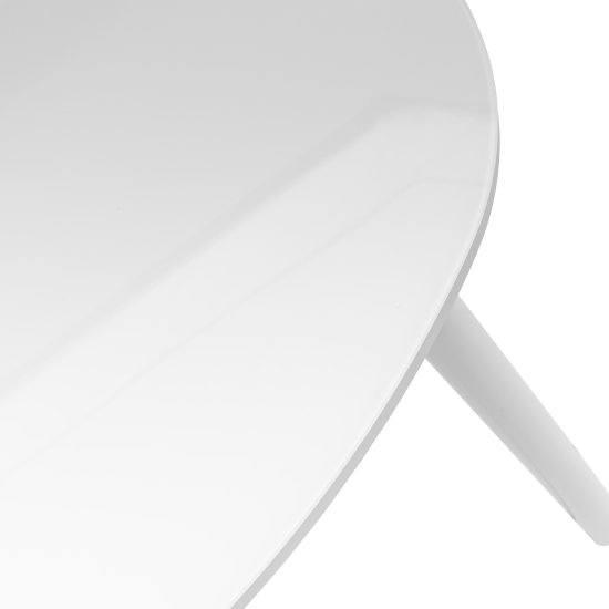 Кухонный стол раскладной овальный белый современный (арт 9568) Фото 3