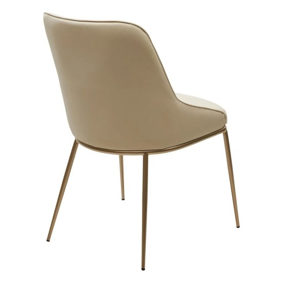 Стул на металлическом каркасе кремовый (арт 32436) Фото 3