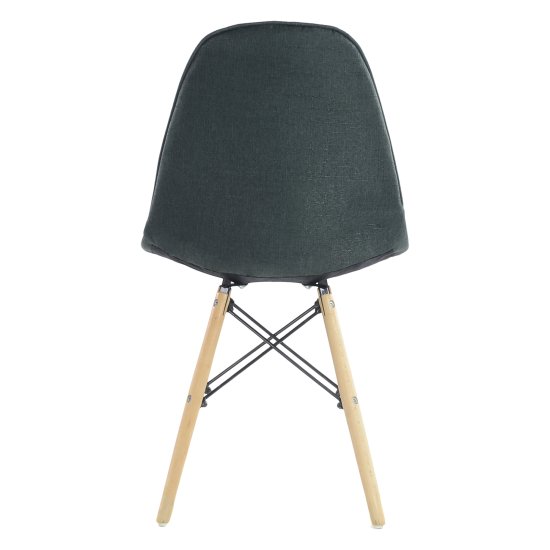 Стул дизайнерский деревянный с мягким сидением серый eames (арт 11421) Фото 2
