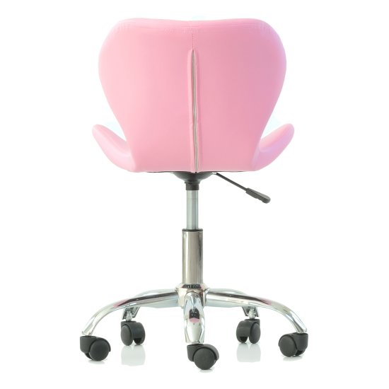 Стул хромированный мягкий розовый регулируемый (арт 14984) Фото 3