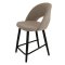 Полубарный стул бежевый из велюра (арт 21843)