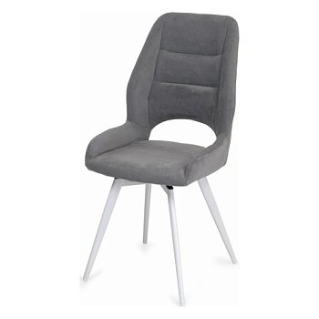 Стул на металлокаркасе ножки белые мягкий из велюра (арт 35443) - Фото 2