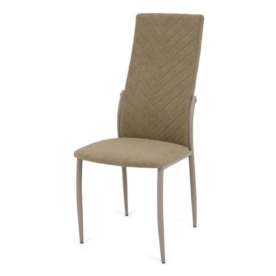 Стул кухонный кремовый из велюра (арт 13546) Фото 1