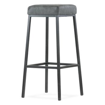Стул барный дизайнерский на металлокаркасе мягкий серый лофт (арт 11459) - Фото 2