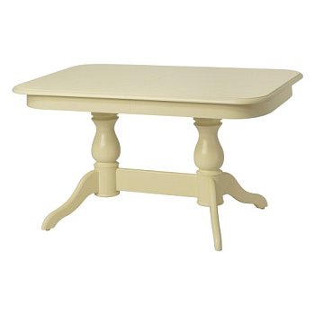 Стол для кухни раздвижной деревянный слоновая кость классика (арт 9536) - Фото 2
