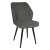 Стул на металлокаркасе мягкий серый из бархата (арт 31734)