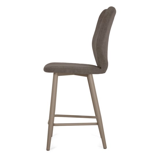 Полубарный стул мягкий из велюра (арт 23762) Фото 3