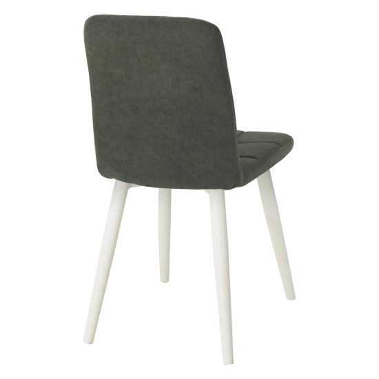 Стул для кухни металлический мягкий серый велюровый (арт 18449) Фото 2