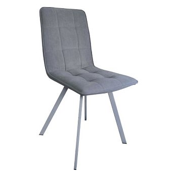 Стул металлический с мягким сидением серый (арт 24934) - Фото 2