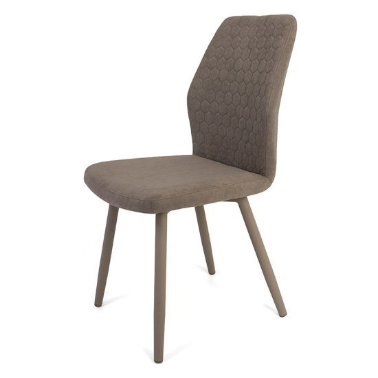 Стул металлический мягкий бежевый из велюра (арт 13807) Фото 1