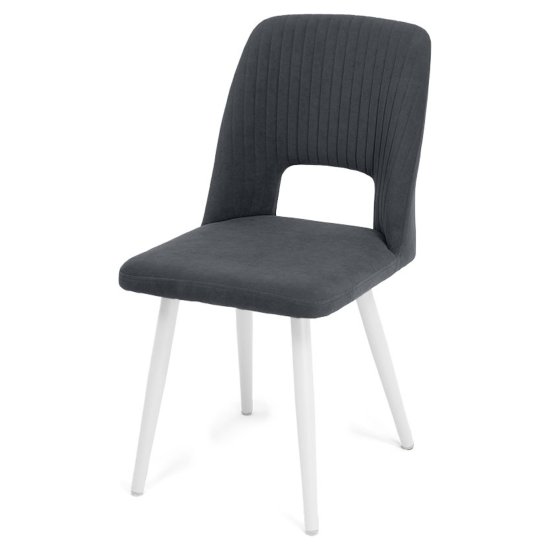 Стул кухонный на металлокаркасе мягкий серый современный (арт 19816) Фото 1