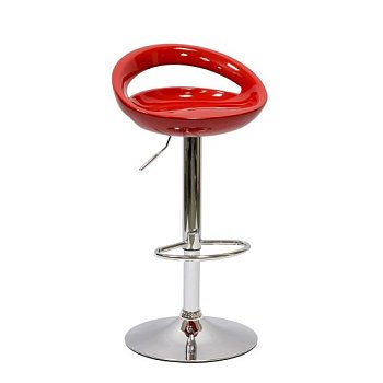 Барный стул металлический красный регулируемый современный (арт 6521) - Фото 2