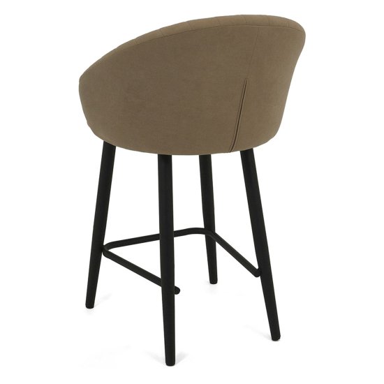 Полубарный стул на металлокаркасе велюровый (арт 25389) Фото 5